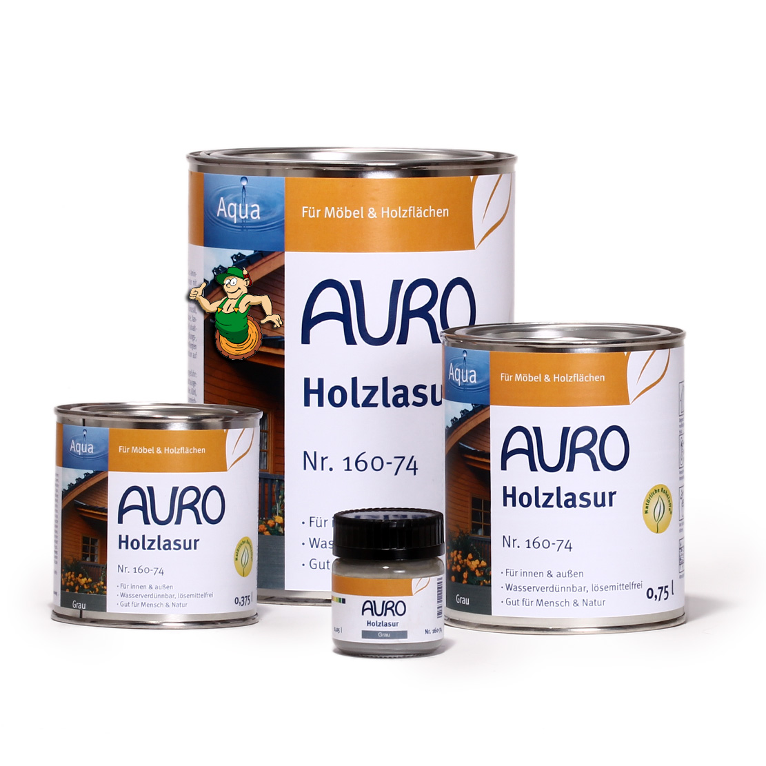 Holzlasur, Aqua, Nr. 160-74 Grau 0,05l