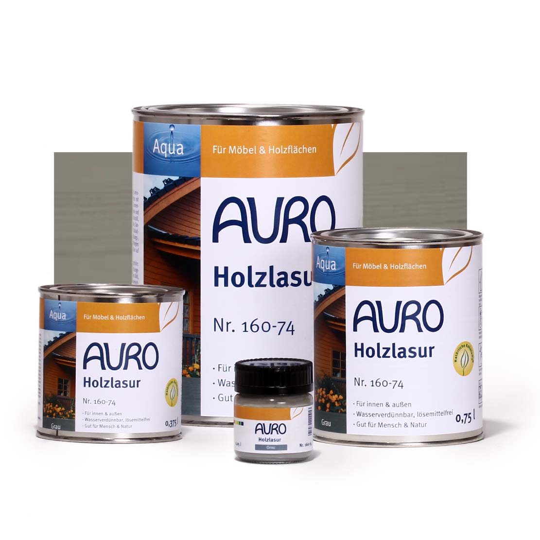 Holzlasur, Aqua, Nr. 160-74 Grau 0,05l