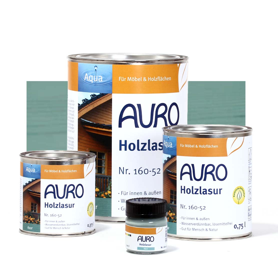 Holzlasur, Aqua, Nr. 160-52 Azur 0,05l