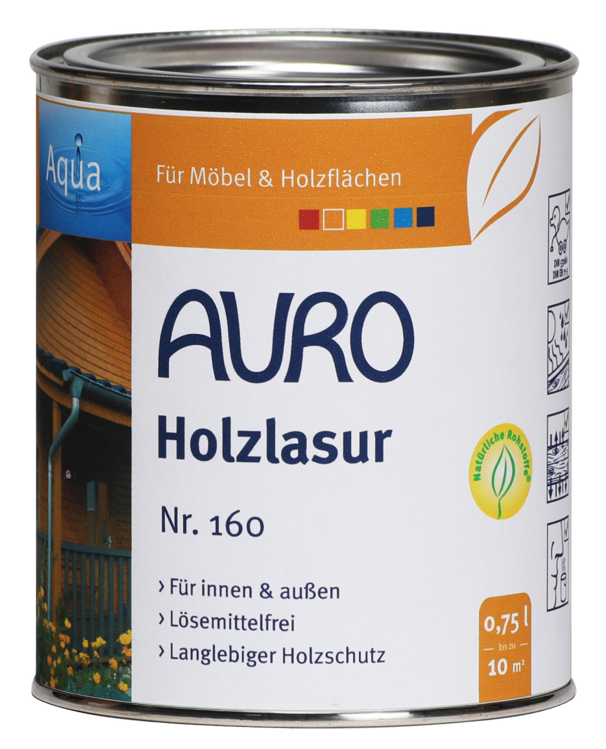 Holzlasur, Aqua, Nr. 160-74 Grau 0,05l